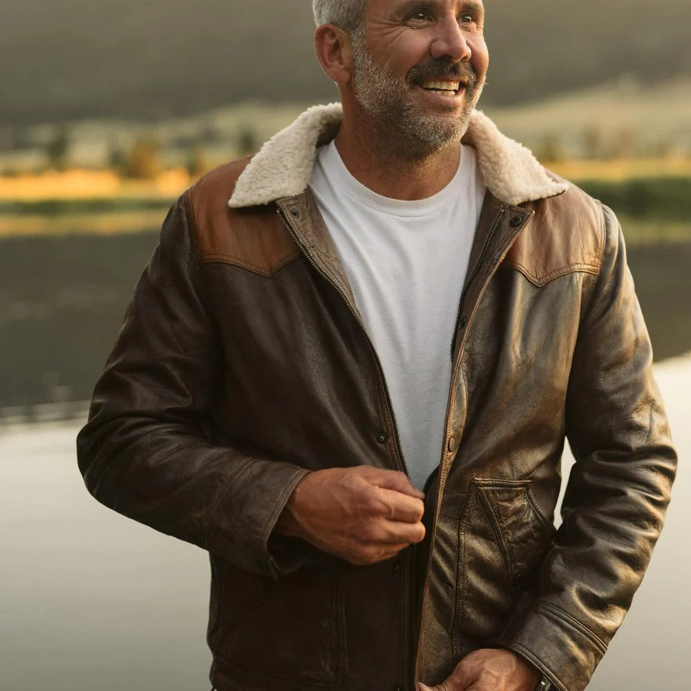 Jackson Leather Sherpa Jacket